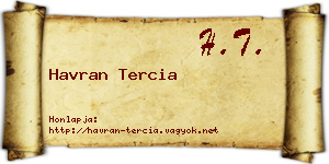 Havran Tercia névjegykártya